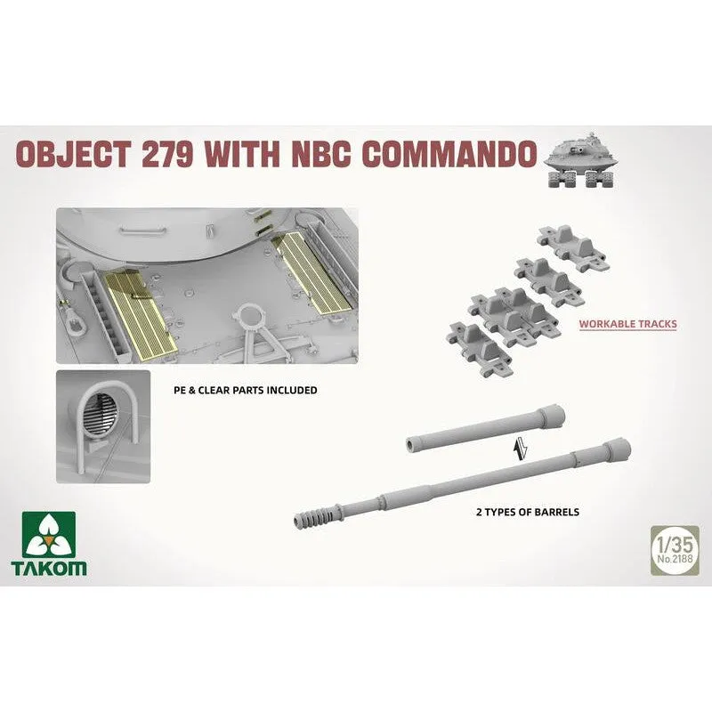 1/35 Object 279 with NBC Commando Plastic Model Kit