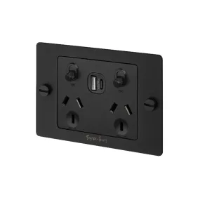 2G GPO with USB A & C / Black
