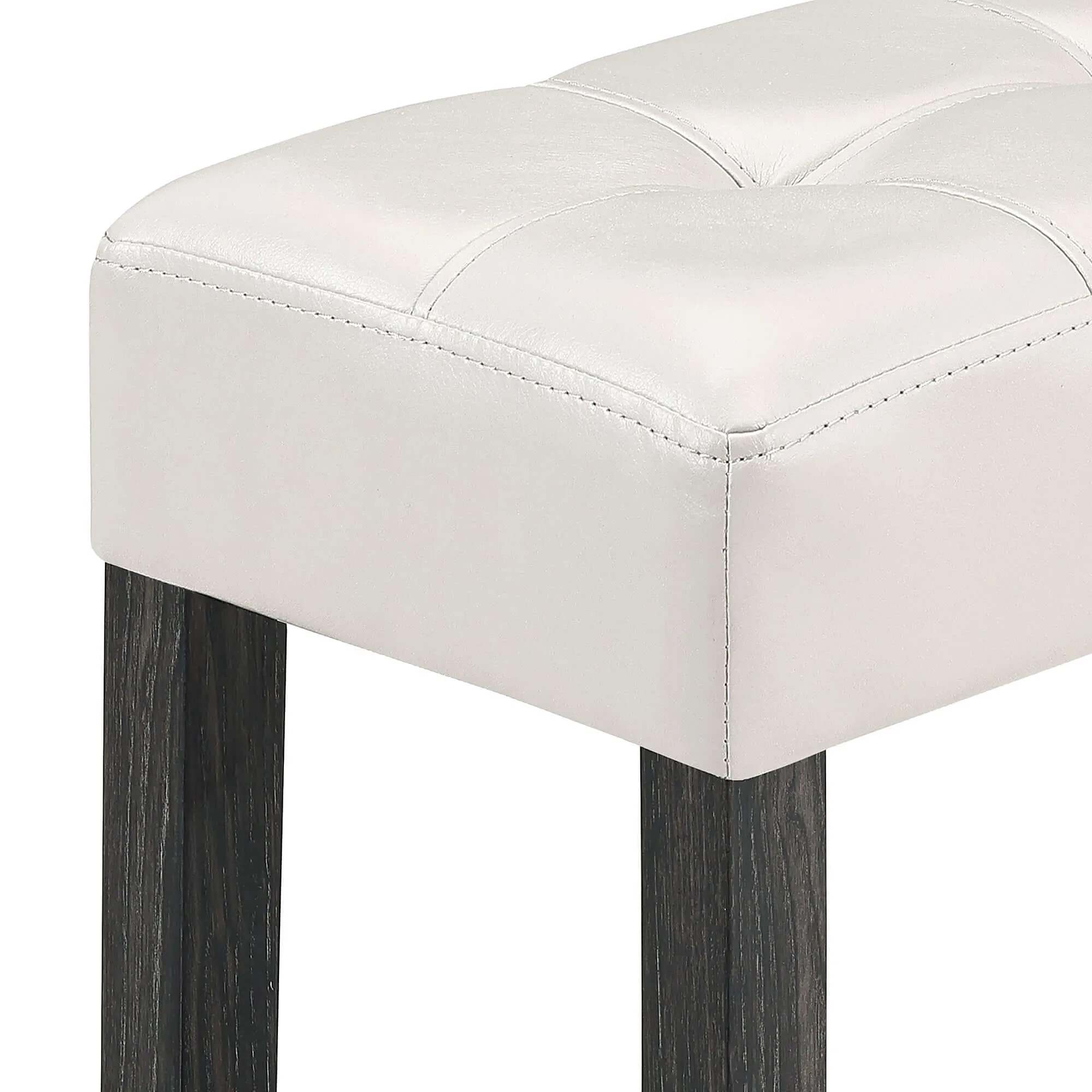 4-Piece Bar Table Set with Power Outlet - White & Black
