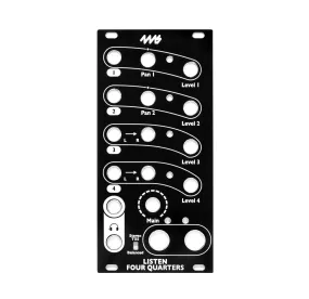 4MS Listen 4Q Black Faceplate