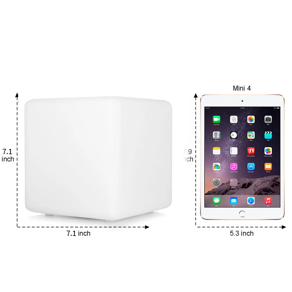 4" 7" 16" 20" RGB LED Cube Light