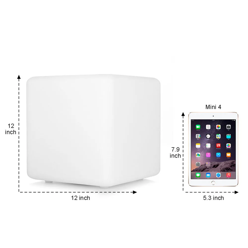 4" 7" 16" 20" RGB LED Cube Light