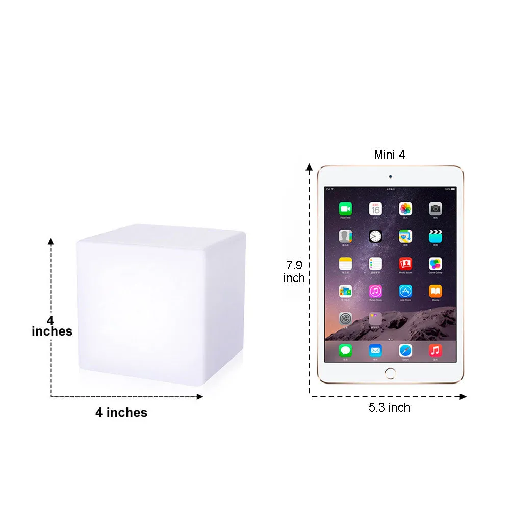 4" 7" 16" 20" RGB LED Cube Light