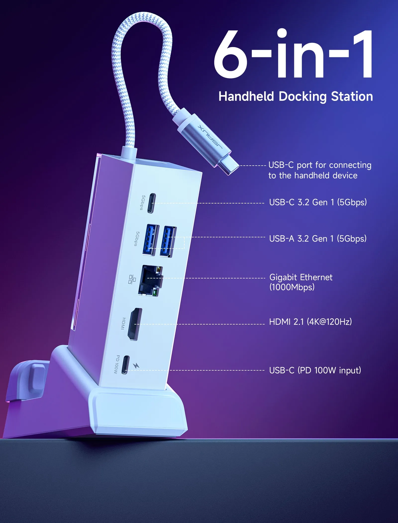 6-in-1 Multifunctional Docking Station