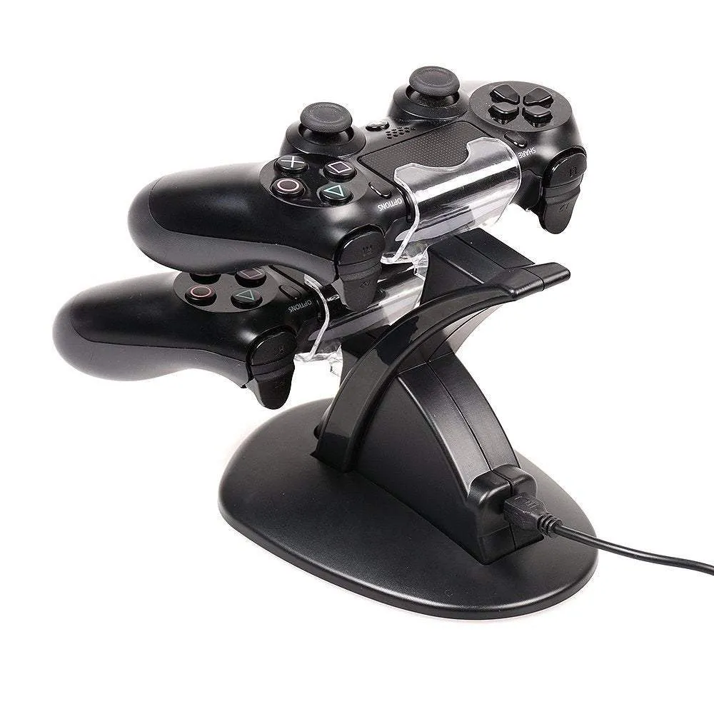 AGPtek Dual USB Charger Charging Docking Station Stand for Sony Playstation 4 PS4 Controller