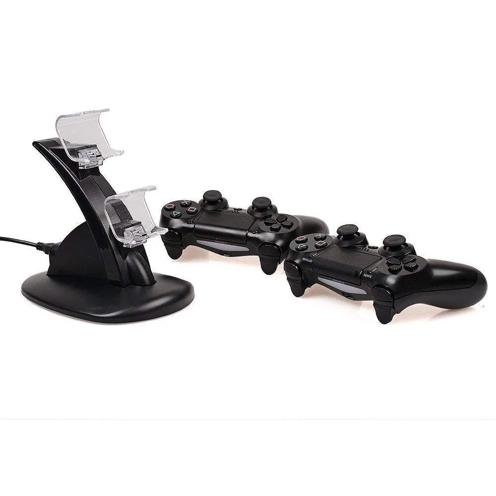 AGPtek Dual USB Charger Charging Docking Station Stand for Sony Playstation 4 PS4 Controller