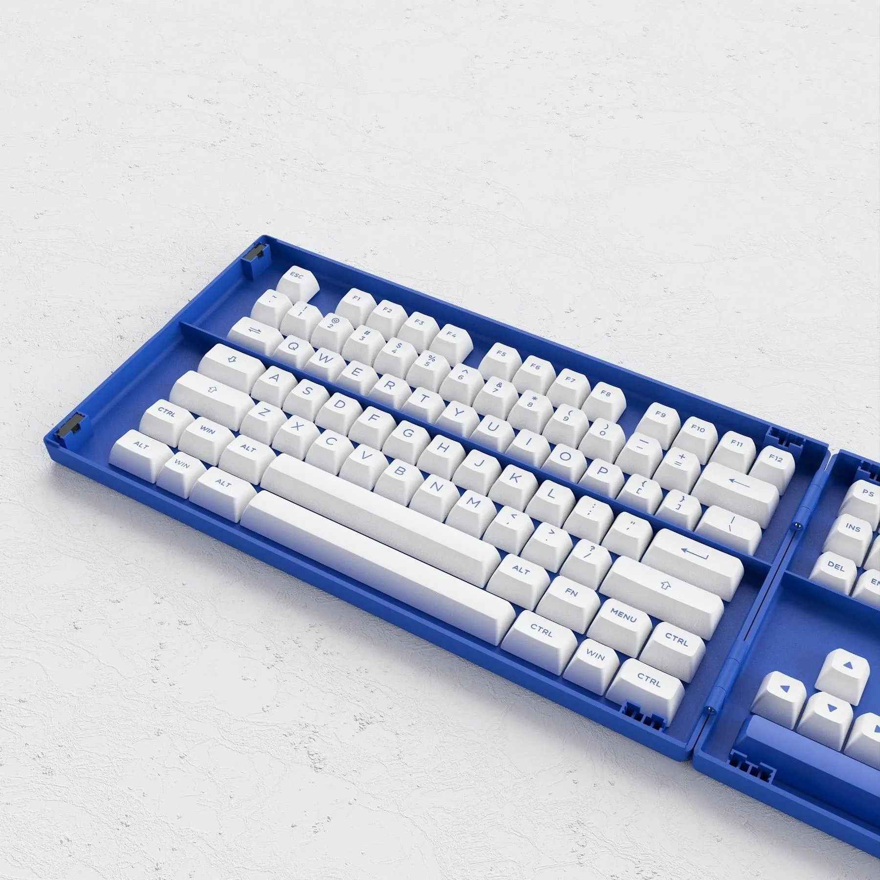AKKO BLUE ON WHITE FULL KEYCAPS SET ASA 197 KEYS