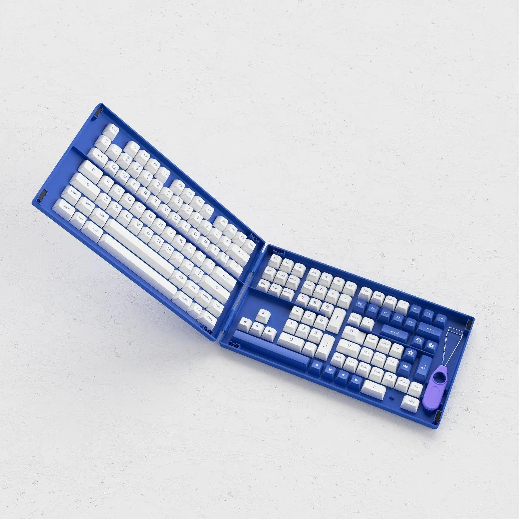 AKKO BLUE ON WHITE FULL KEYCAPS SET ASA 197 KEYS
