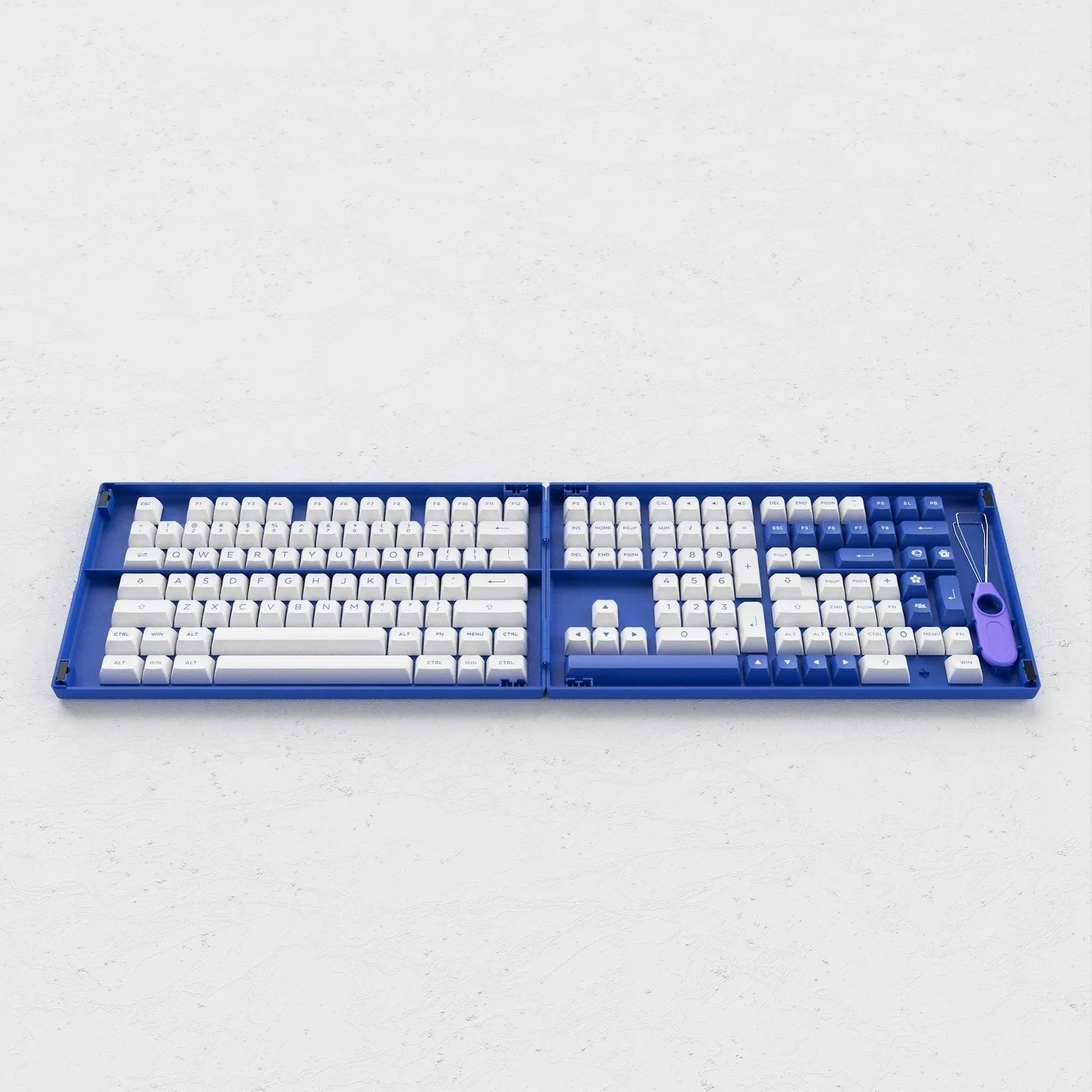 AKKO BLUE ON WHITE FULL KEYCAPS SET ASA 197 KEYS