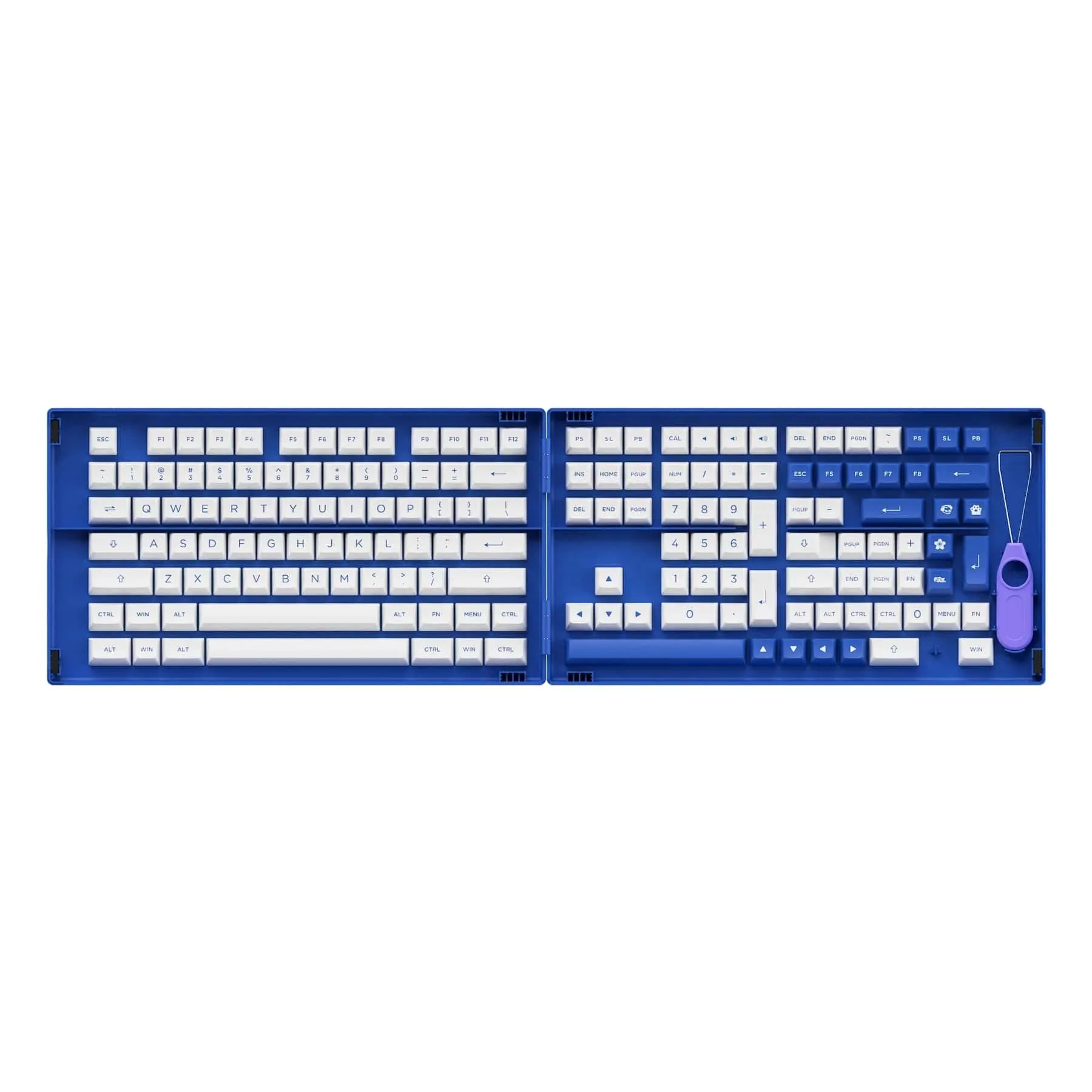 AKKO BLUE ON WHITE FULL KEYCAPS SET ASA 197 KEYS