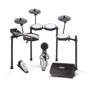 Alesis Nitro Max Kit Electric Drum Set with Quiet Mesh Pads, 10" Dual Zone Snare, Bluetooth, 440  Authentic Sounds, Drumeo, USB MIDI, Kick Pedal