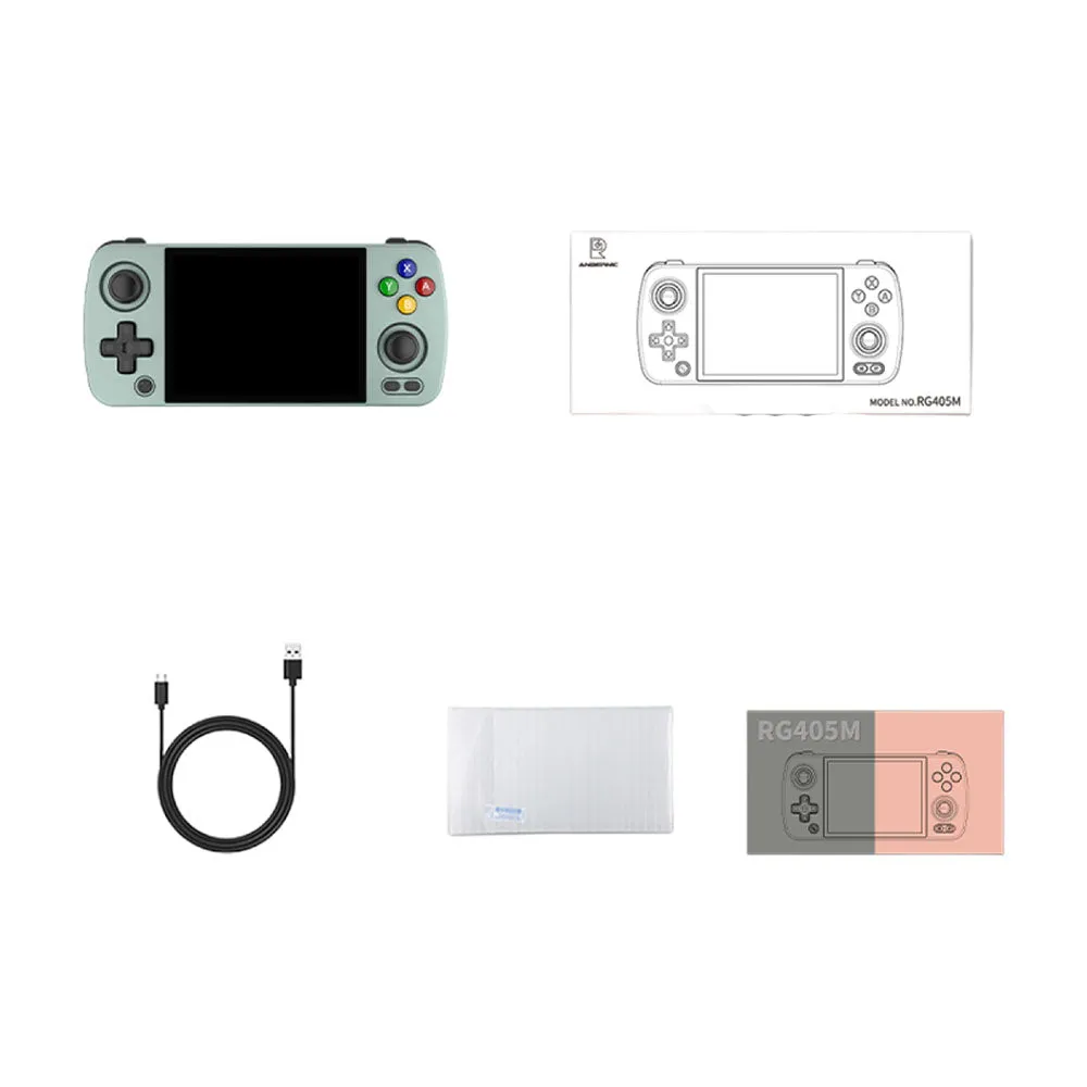 Anbernic RG405M 4GB/128GB Handheld Game Console Unisoc Tiger T618 Gray Green