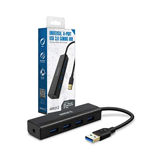Armor3 Universal 4-Port USB 3.0 Gaming Hub for PS4/Xbox One/Nintendo Switch/PC/Mac