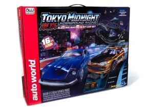 Auto World 16' Tokyo Midnight Underground Racing Slot Race Set #342