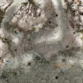 Battle Systems: Frosty Crags Gaming Mat - Grid (2'x2')