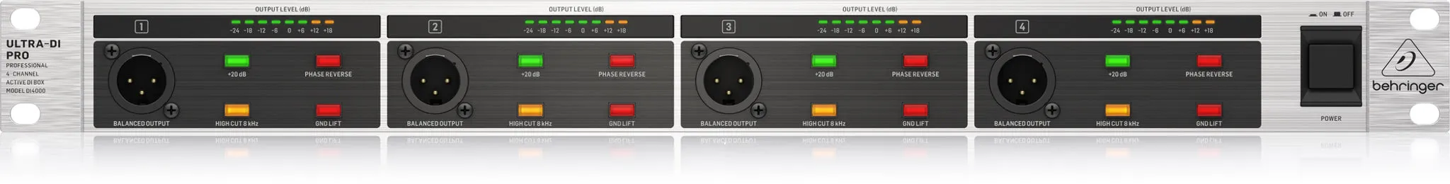 Behringer Di4000 V2 Professional 4-Channel Active Di-Box