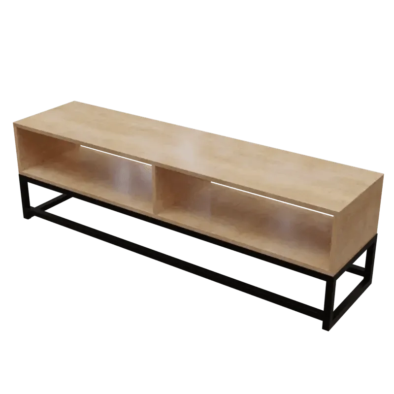 Benji TV Unit With Storage Space in Large Size in Wooden Texture
