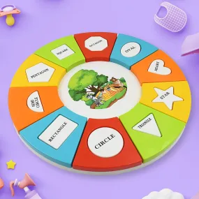 Big shape round puzzle toy Educational Toy, Birthday Gifts 3  years kids, Brain Games for Kids, Building Blocks for Kids geometric shapes Toy (1 Pc)