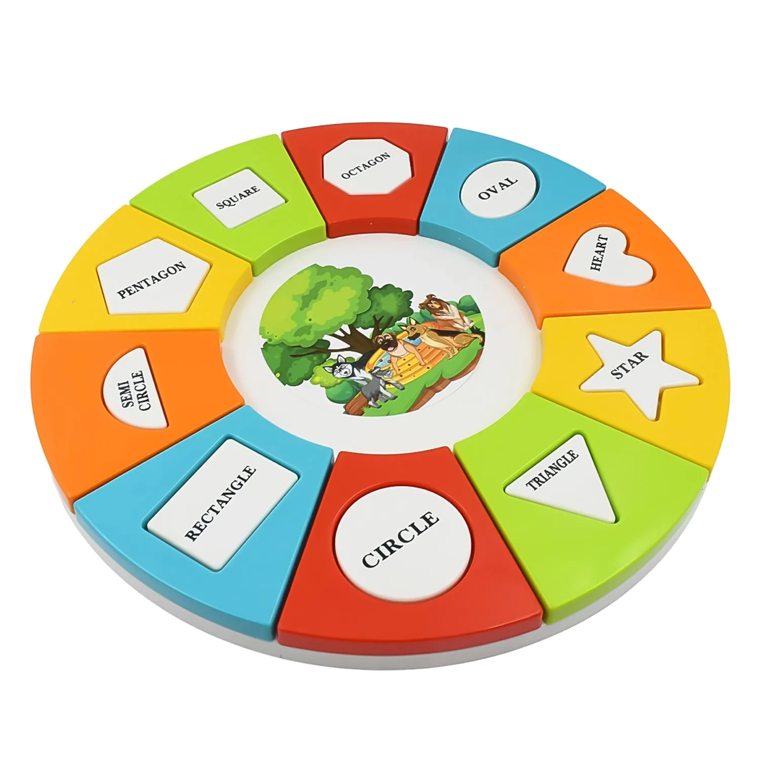 Big shape round puzzle toy Educational Toy, Birthday Gifts 3  years kids, Brain Games for Kids, Building Blocks for Kids geometric shapes Toy (1 Pc)
