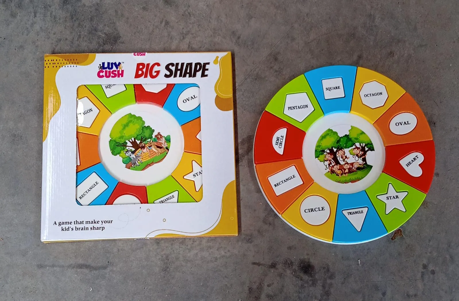 Big shape round puzzle toy Educational Toy, Birthday Gifts 3  years kids, Brain Games for Kids, Building Blocks for Kids geometric shapes Toy (1 Pc)