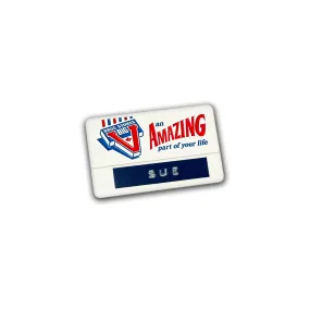 Big V Nametag Enamel Pin or Magnet