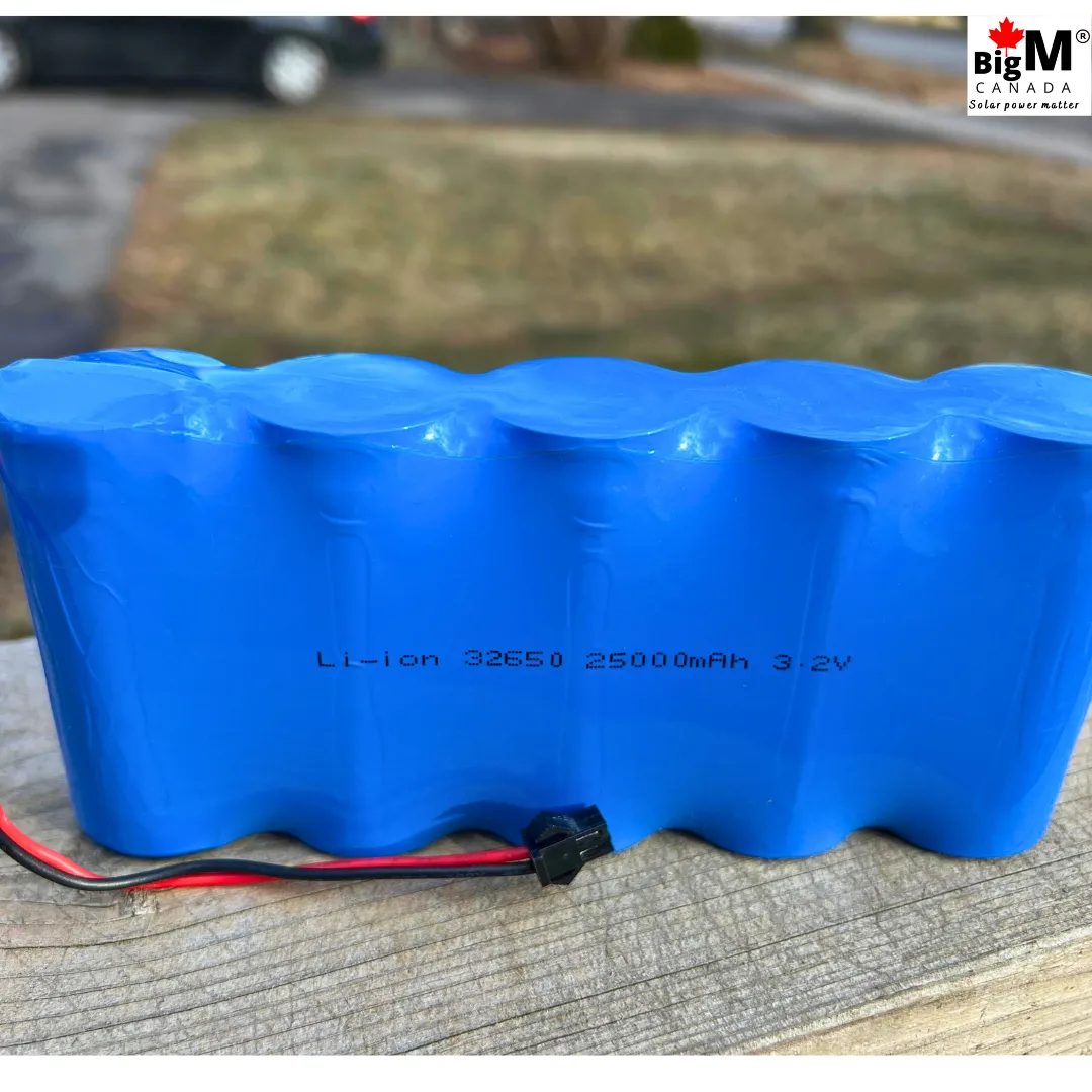 BigM 3.2V 32650 25000mAH lithium ion rechargeable battery pack