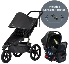 BOB Alterrain Jogging Stroller   Britax B-Safe Gen2 FlexFit  Travel System Bundle - Melange Black / Jet