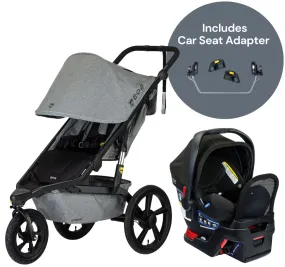 BOB Alterrain Jogging Stroller   Britax B-Safe Gen2 FlexFit  Travel System Bundle - Melange Gray / Jet