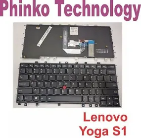 BRAND NEW Keyboard for Lenovo Yoga S1 S240  Black with Frame   Trackpoint US
