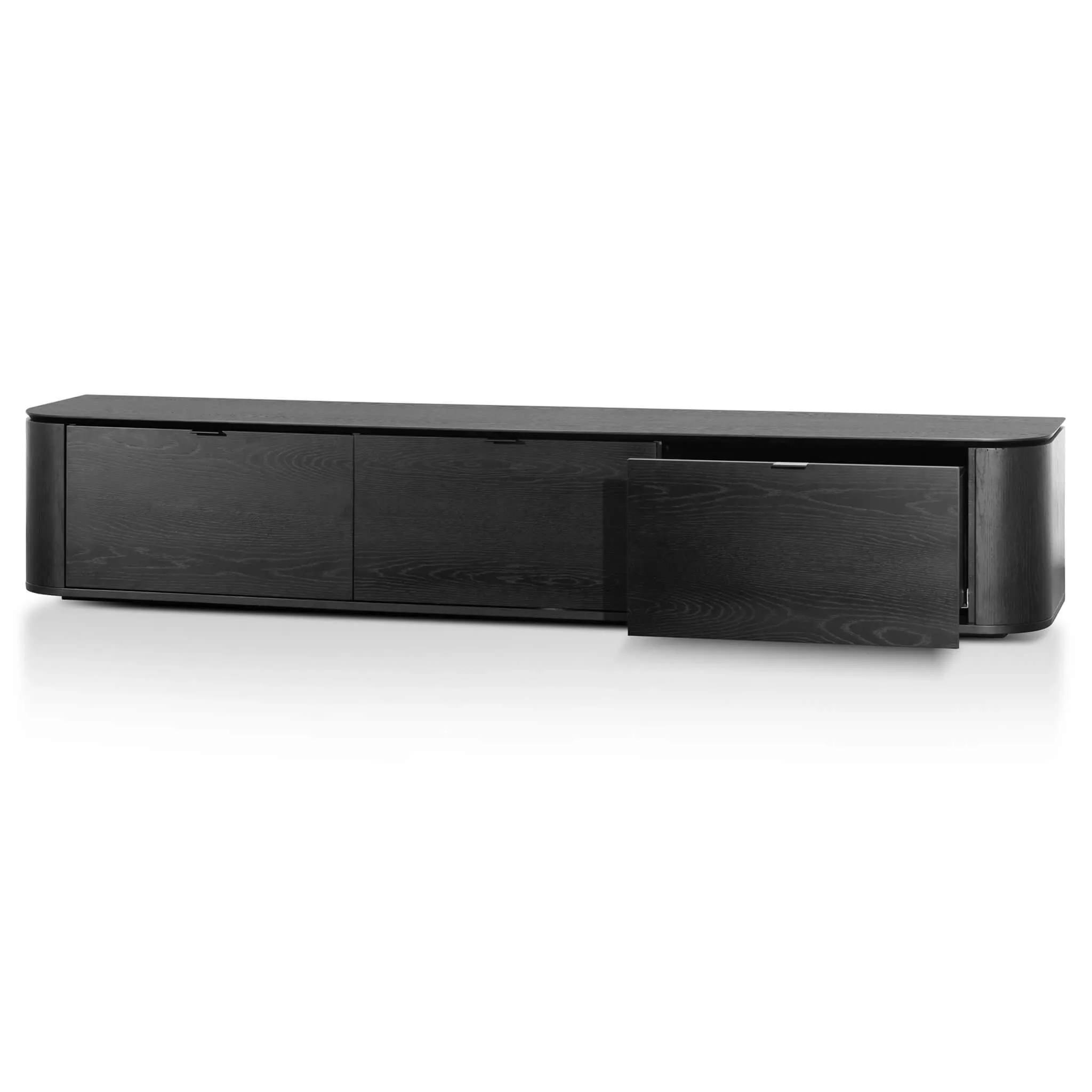 Calibre 2.4m TV Entertainment Unit - Black Oak