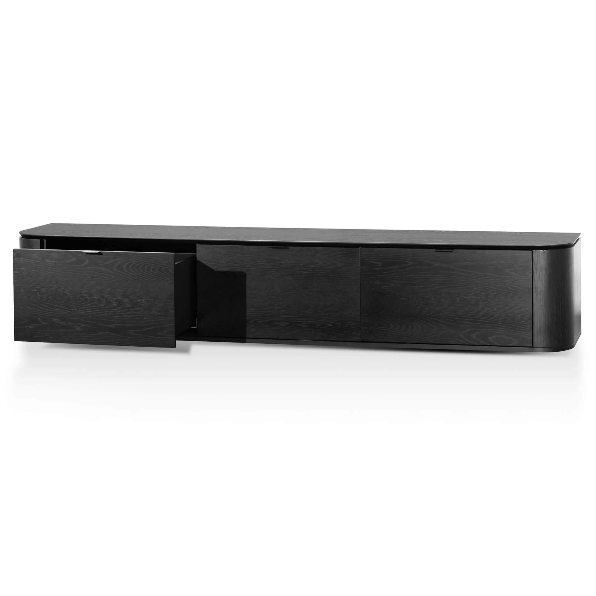 Calibre 2.4m TV Entertainment Unit - Black Oak