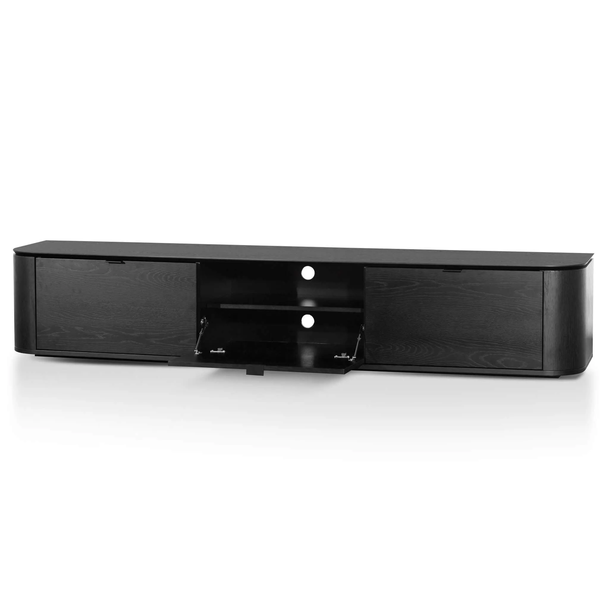 Calibre 2.4m TV Entertainment Unit - Black Oak