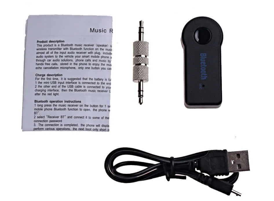 Car Bluetooth Transmitter Receiver - Handsfree Music Adapter
