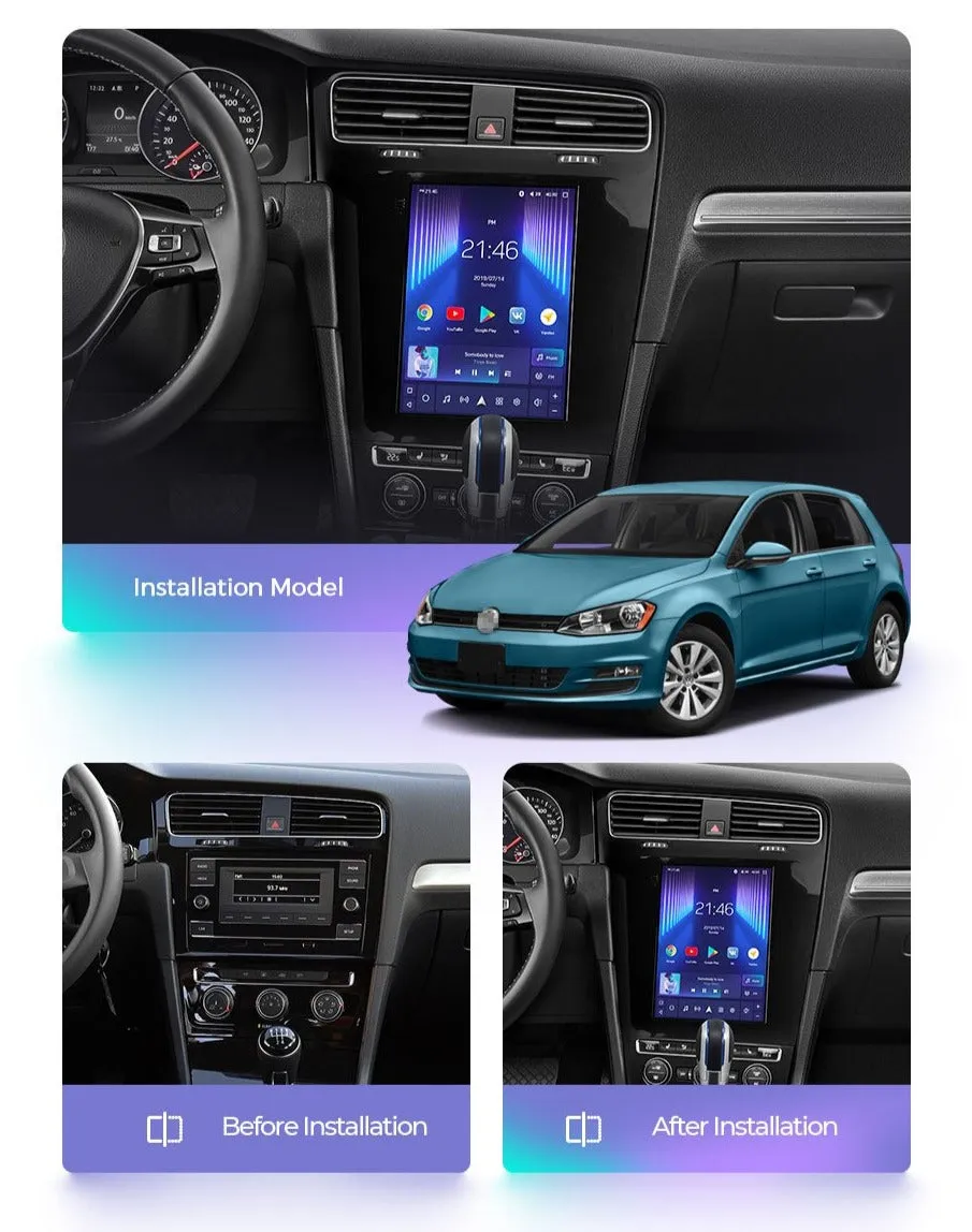 Car Dealz 11" Android 12.0 Volkswagen Golf 7 Tesla Style 2012 - 2020 In Dash Plus OEM Fascia
