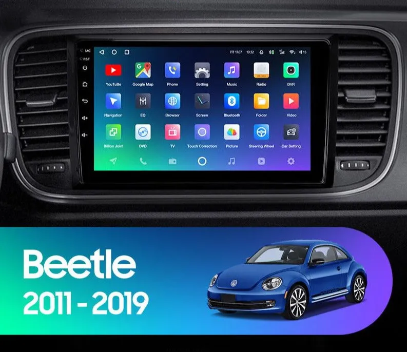 Car Dealz Premium Advanced 4G Data Model 10.2" Android 12.0 For Volkswagen Beetle A5 2011 - 2019 In Dash Plus OEM Fascia