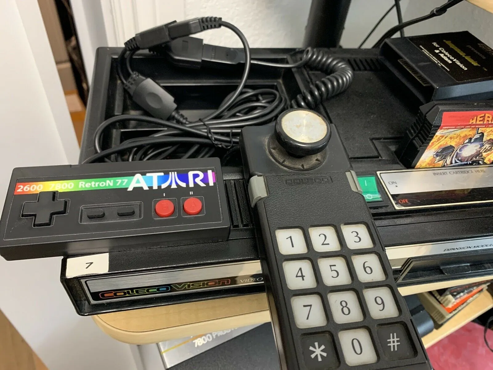 Colecovision Atari 2600 Y Cable Splitter Port Saver for use with Keypad or Paddles - READ