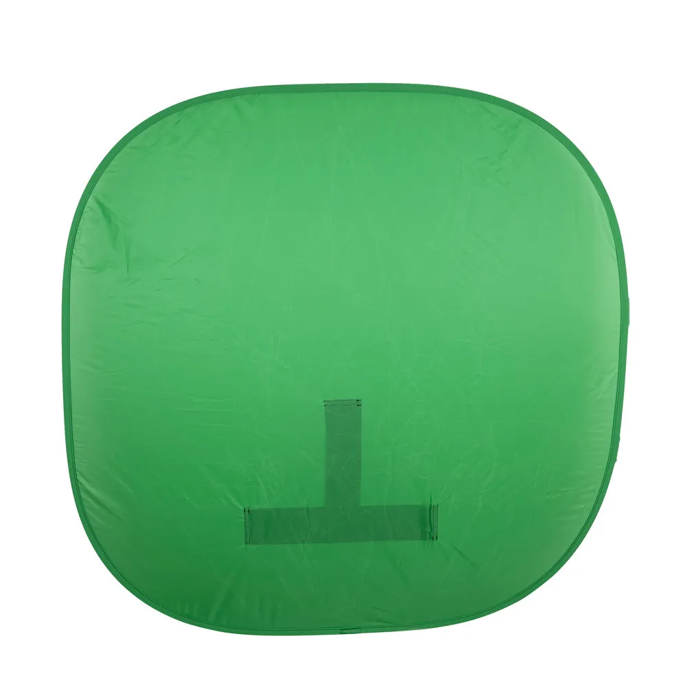 Collapsible 56"/142cm Portable Pop-up Green Screen Backdrop with Chair Attachment - Square