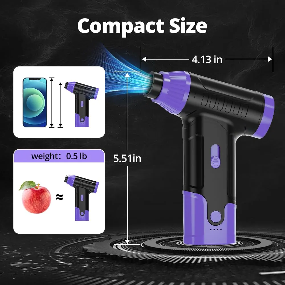 Compressed Air Duster Keyboard Cleaner - Electric Duster Canned Air Blower Keyboard Cleaning Kit Canned Air Duster 110000RPM Cleaner Mini Blower Spray Dust Off Car Vacuum Pc Cleaning kit