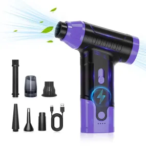 Compressed Air Duster Keyboard Cleaner - Electric Duster Canned Air Blower Keyboard Cleaning Kit Canned Air Duster 110000RPM Cleaner Mini Blower Spray Dust Off Car Vacuum Pc Cleaning kit