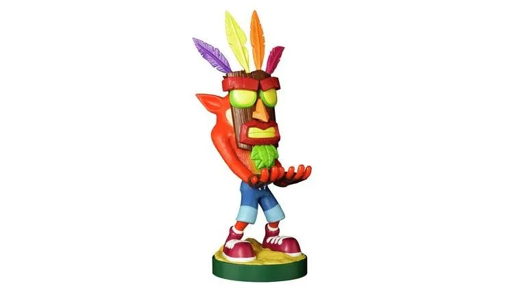 Crash Bandicoot Cable Guy Aku Aku Crash 8 Inch Cable Guy Controller and Smartphone Stand