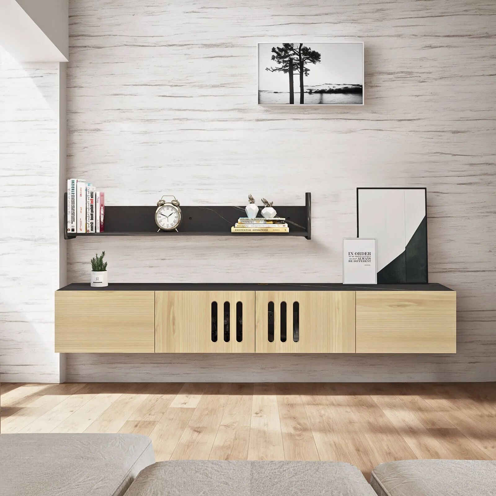 Custom Reversa Floating TV Stand