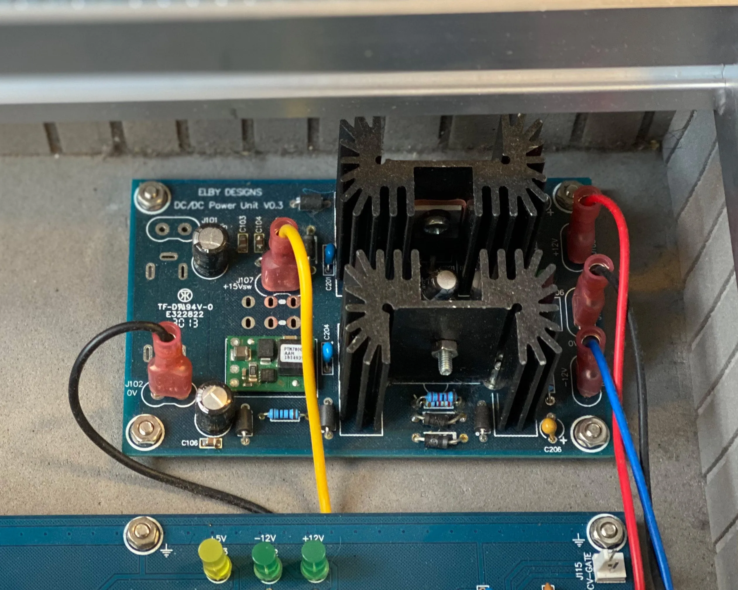DIY Powered Eurorack Case 6U 83HP w/ Elby Designs Power Supply