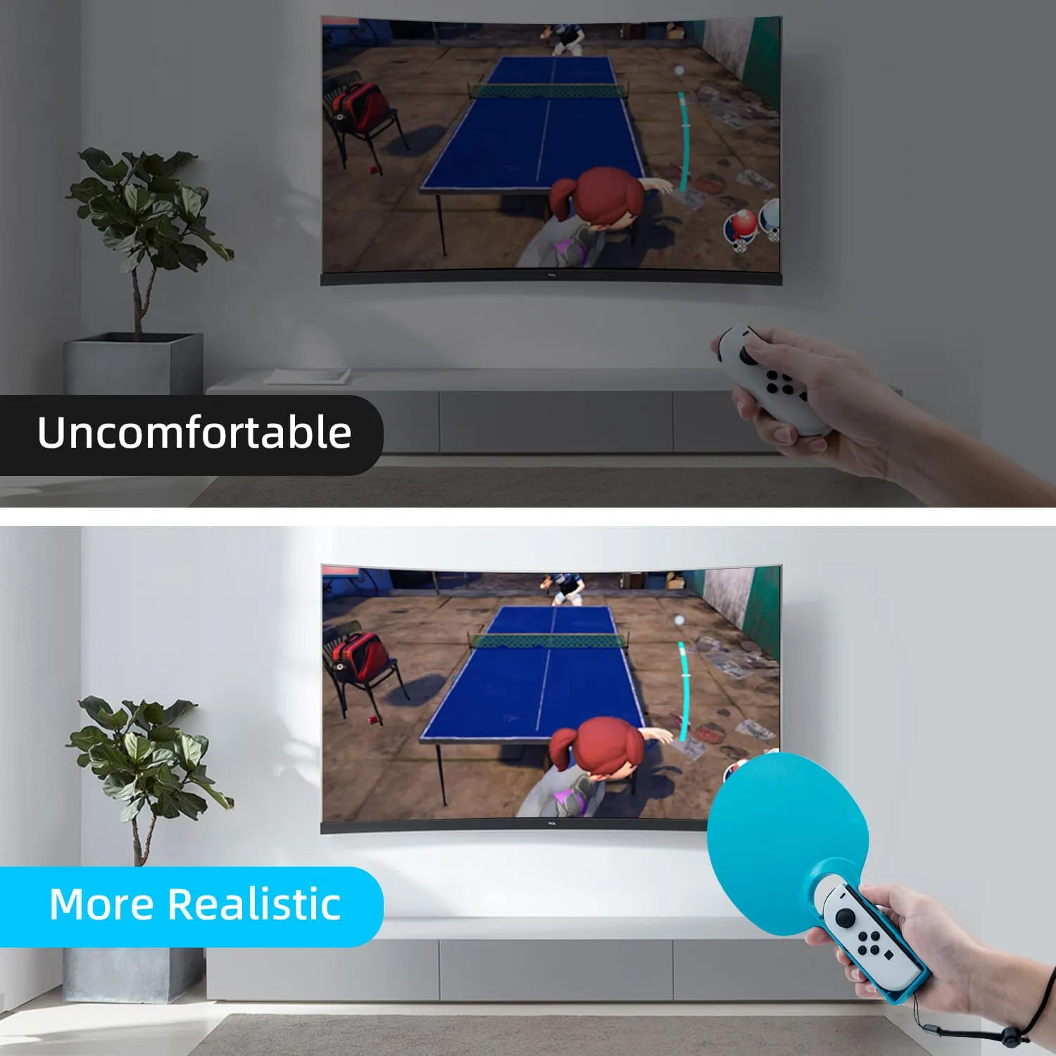 DOBE Table Tennis Racket for Nintendo Switch/Switch OLED Joy-Con (TNS-2115)