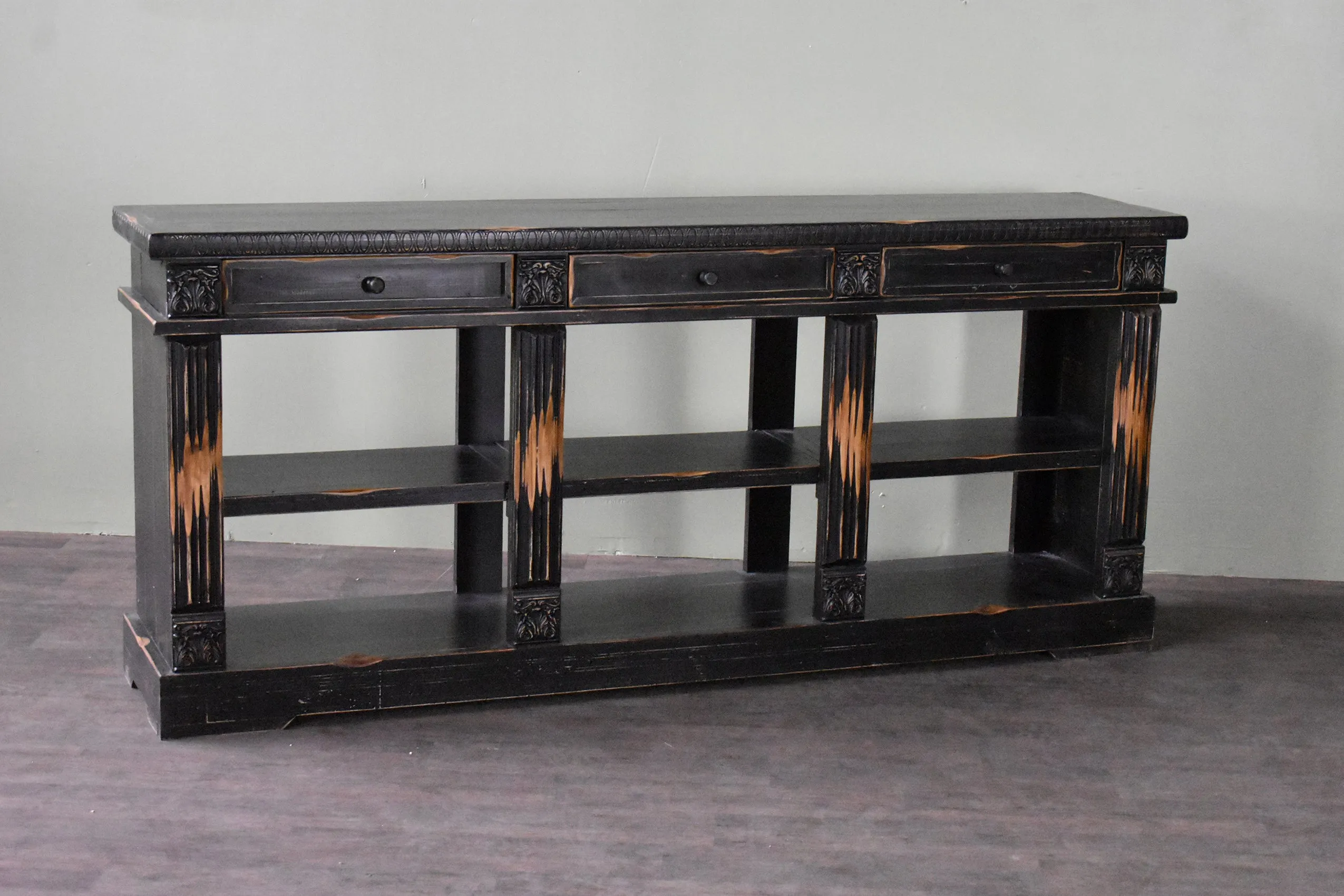 Eboni Console Table / TV Stand - Black 80"