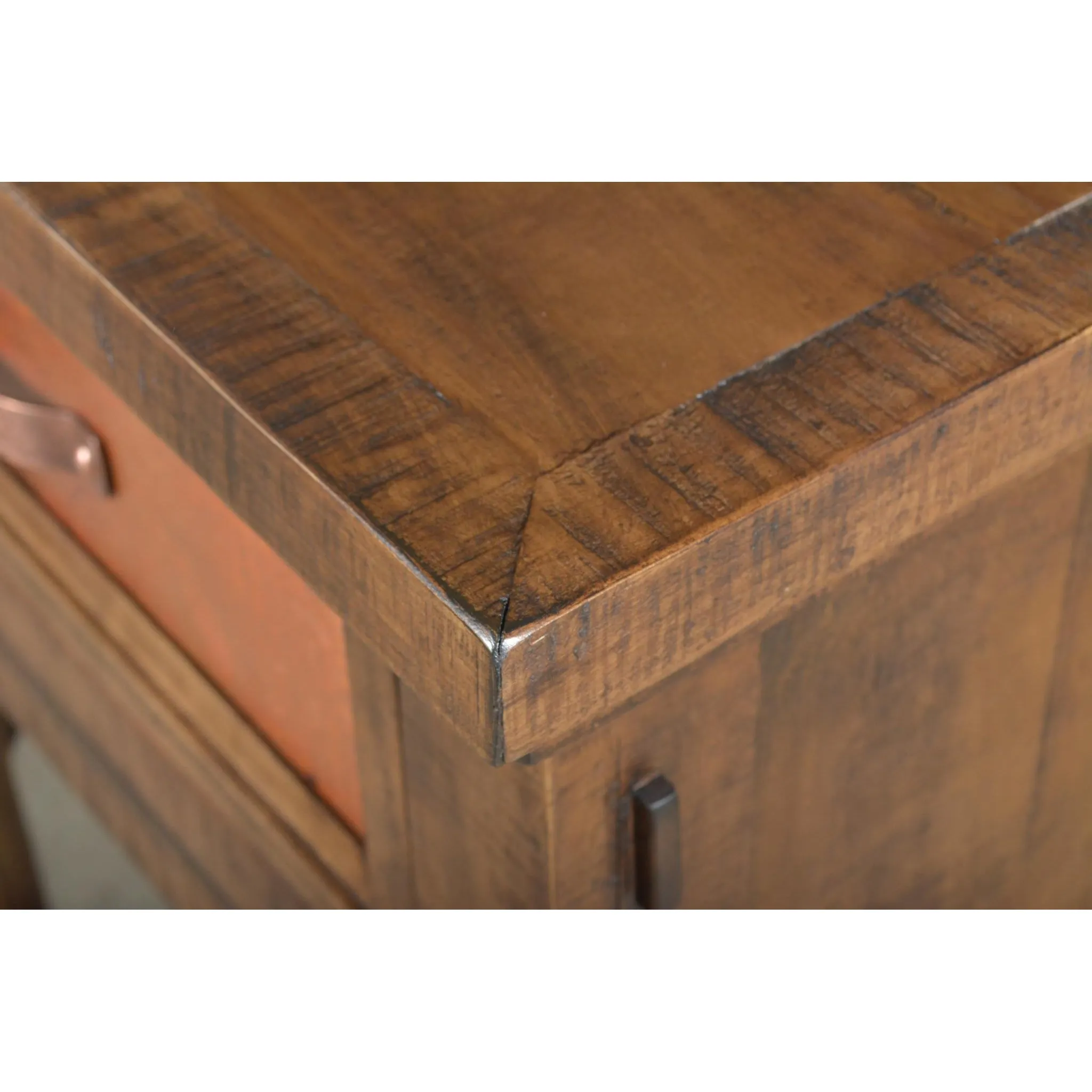 Elements Collection Copper TV Stand - 66"