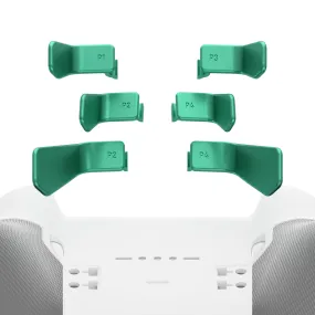 eXtremeRate Metalic Aqua Green 6in1 Replacement Interchangeable Swift Back Paddles for Xbox One Elite & Elite Series 2 Controller - IL607