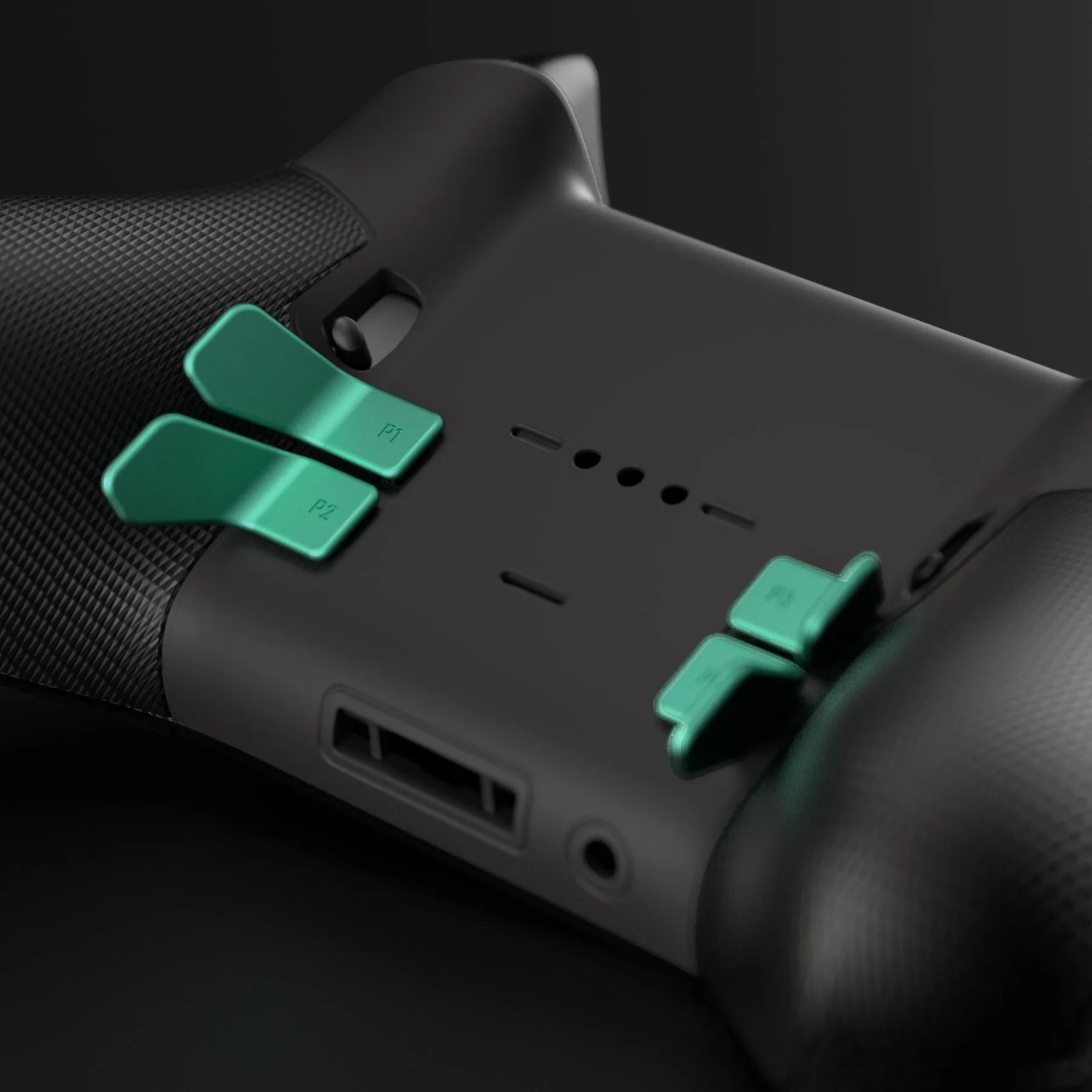 eXtremeRate Metalic Aqua Green 6in1 Replacement Interchangeable Swift Back Paddles for Xbox One Elite & Elite Series 2 Controller - IL607
