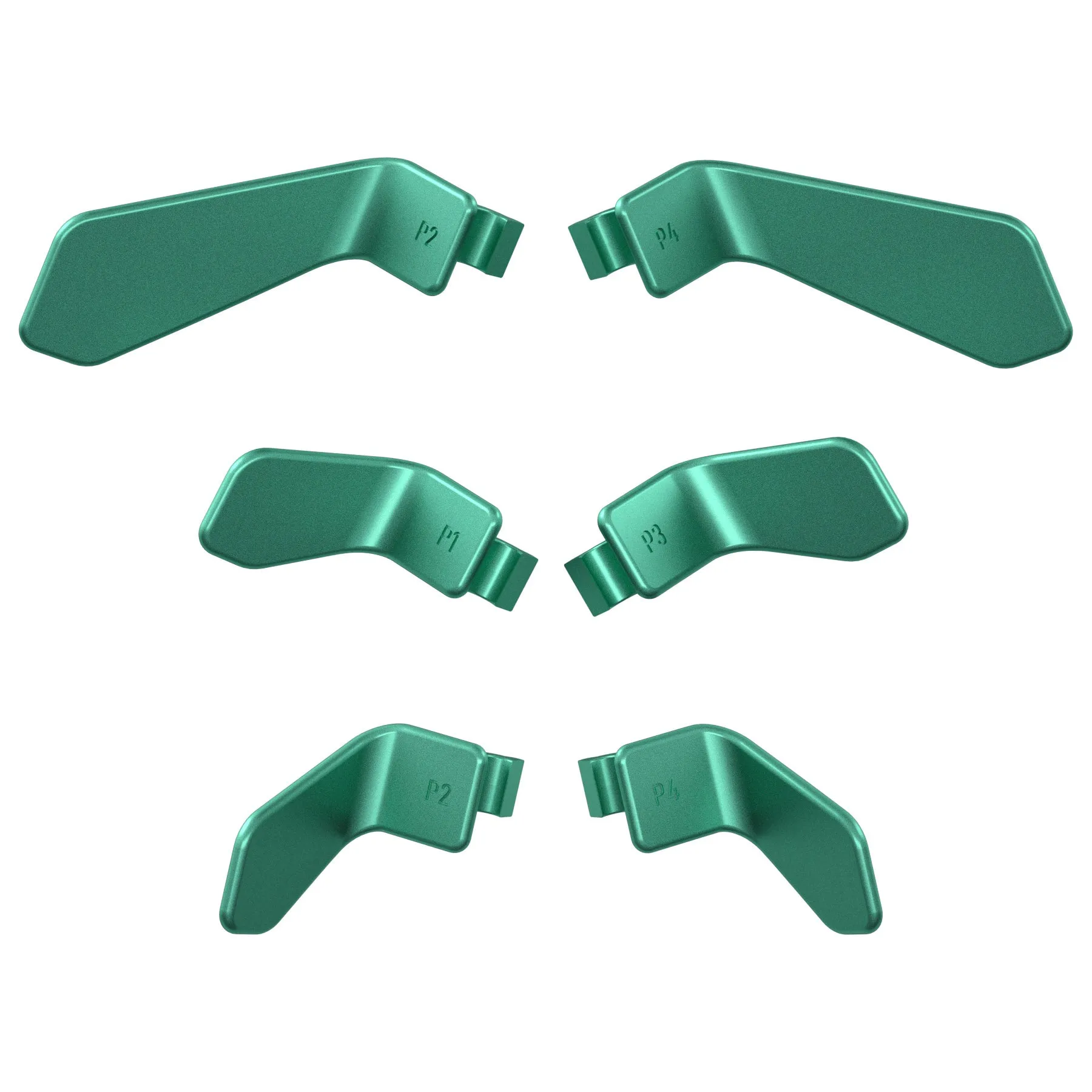eXtremeRate Metalic Aqua Green 6in1 Replacement Interchangeable Swift Back Paddles for Xbox One Elite & Elite Series 2 Controller - IL607