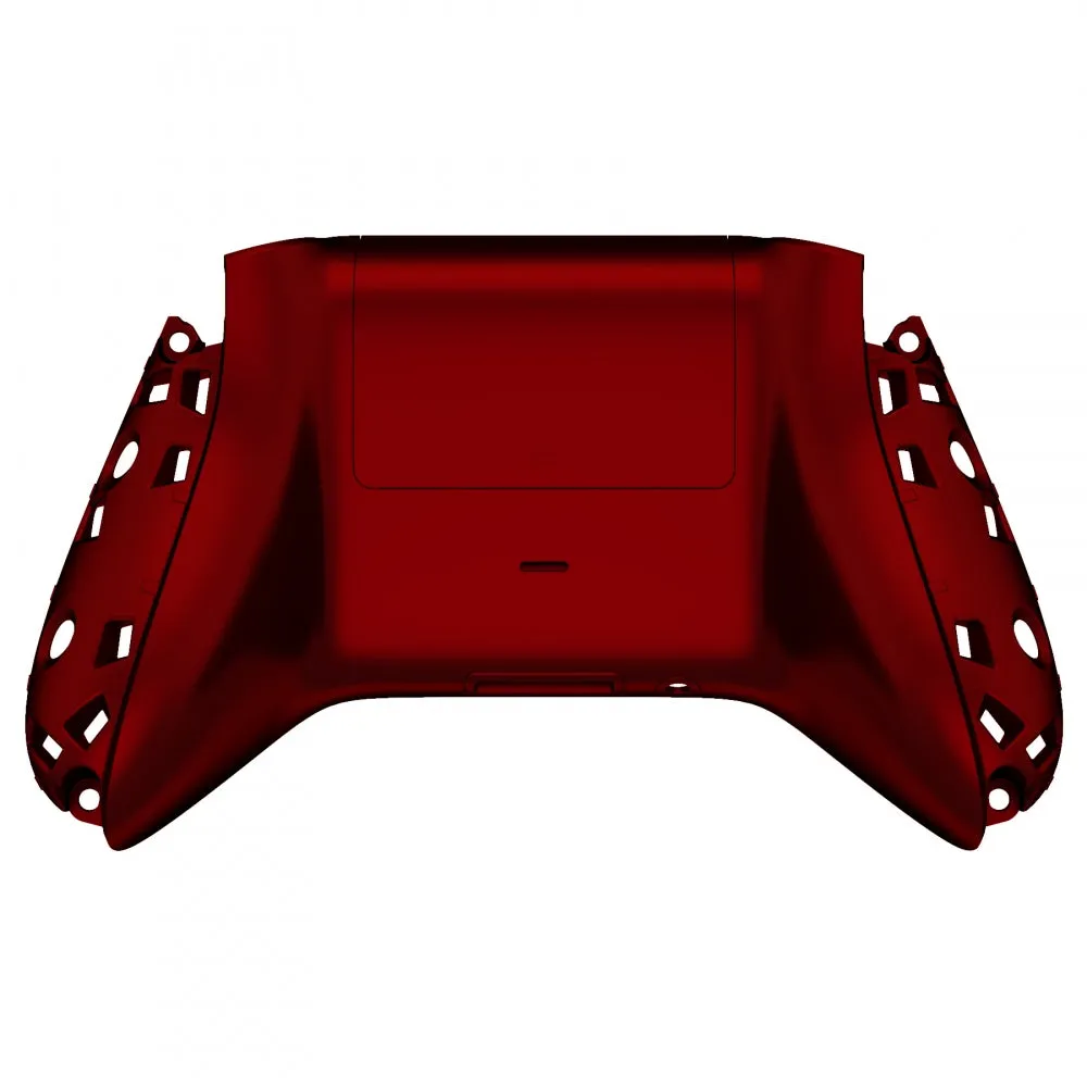 eXtremeRate Scarlet Red Soft Touch Replacement Back Shell w/ Battery Cover for Xbox Series S/X Controller - Controller & Side Rails NOT Included - BX3P303