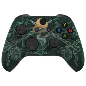 eXtremeRate Serpent Totem Replacement Part Faceplate, Soft Touch Grip Housing Shell Case for Xbox Series S & Xbox Series X Controller Accessories - Controller NOT Included - FX3T181